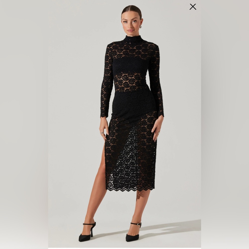 ASTR the label Elmo Lace Midi Dress